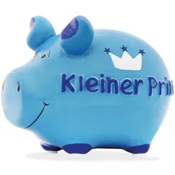 Spardose Kleiner Prinz 12,5 x 9 cm Keramik Blau
