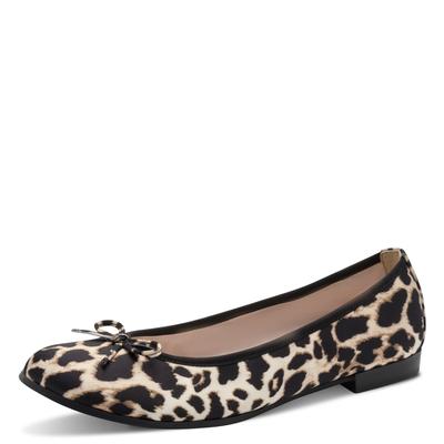 Ballerina TAMARIS, Damen, Gr. 38, leodruck, Textil, Schuhe Ballerina, Schlupfschuh, Frühlingsschuh, Businessschuh im Animal Look