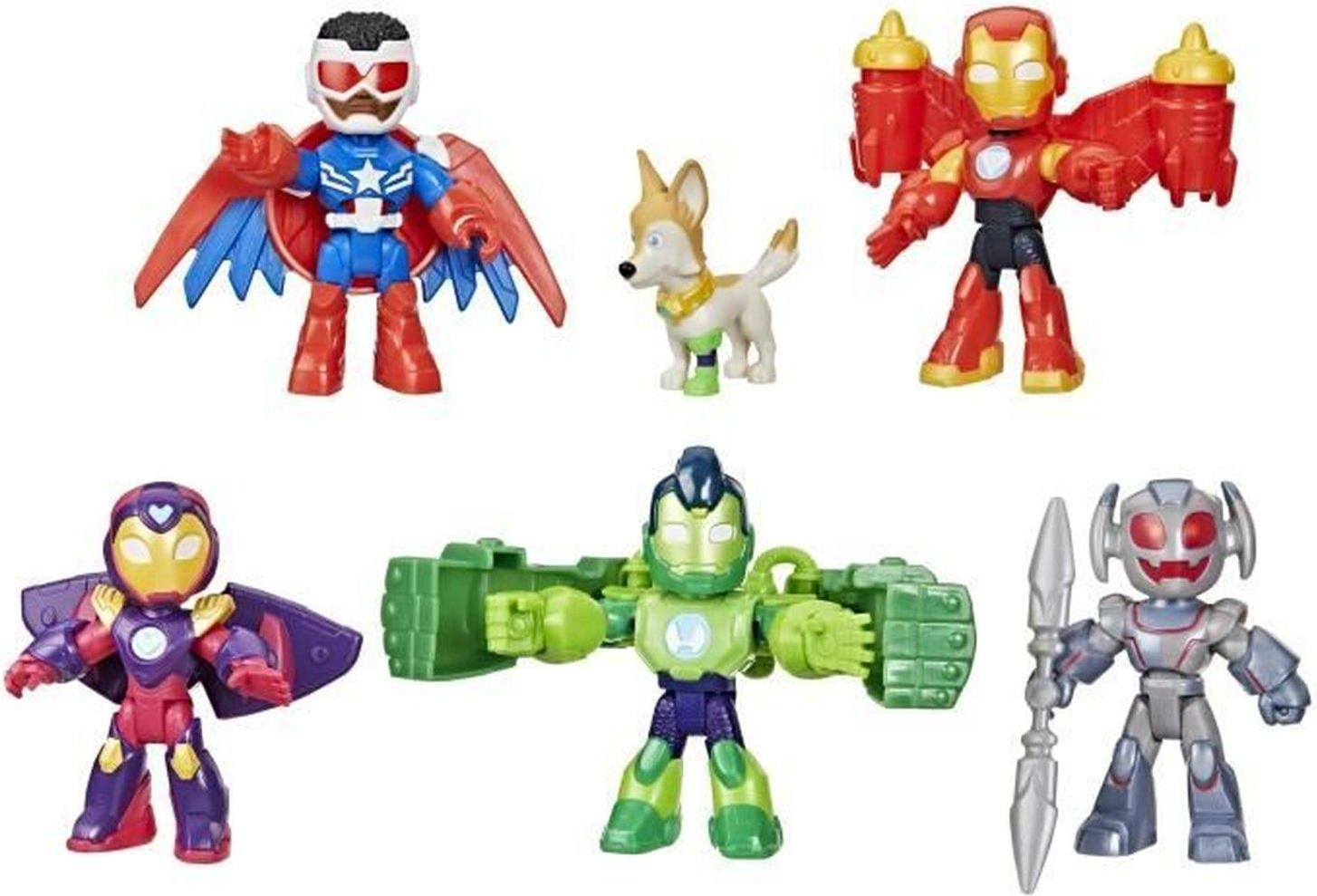 Hasbro Marvel Iron Man Avengers set van 6 actiefiguren in harnas