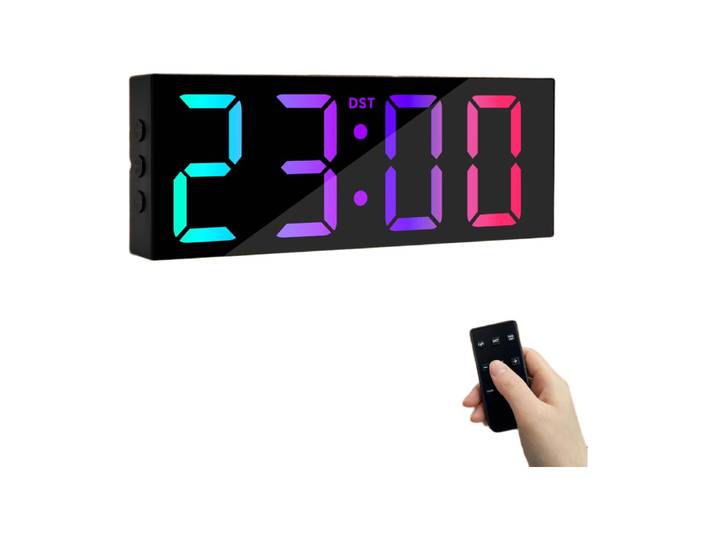 HATITANG PH-05 Horloge murale numérique 12 Noir