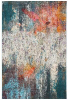 SAFAVIEH Luxor Khanh Modern Abstract Ivory / Blue Rug