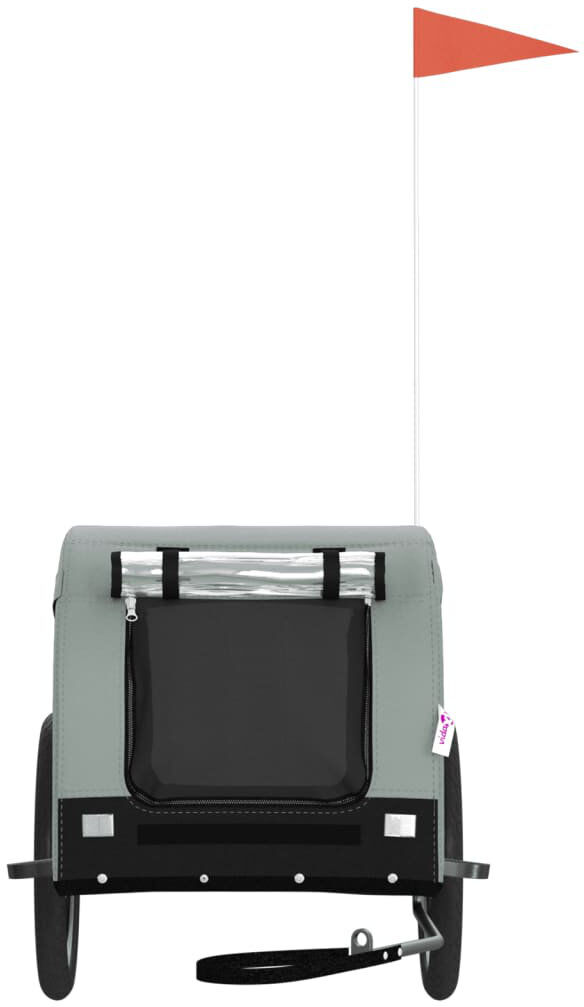Archie & Oscar Pet Bike Trailer Oxford Fabric and Iron Grey 73.5cm H x 69cm W x 136cm D