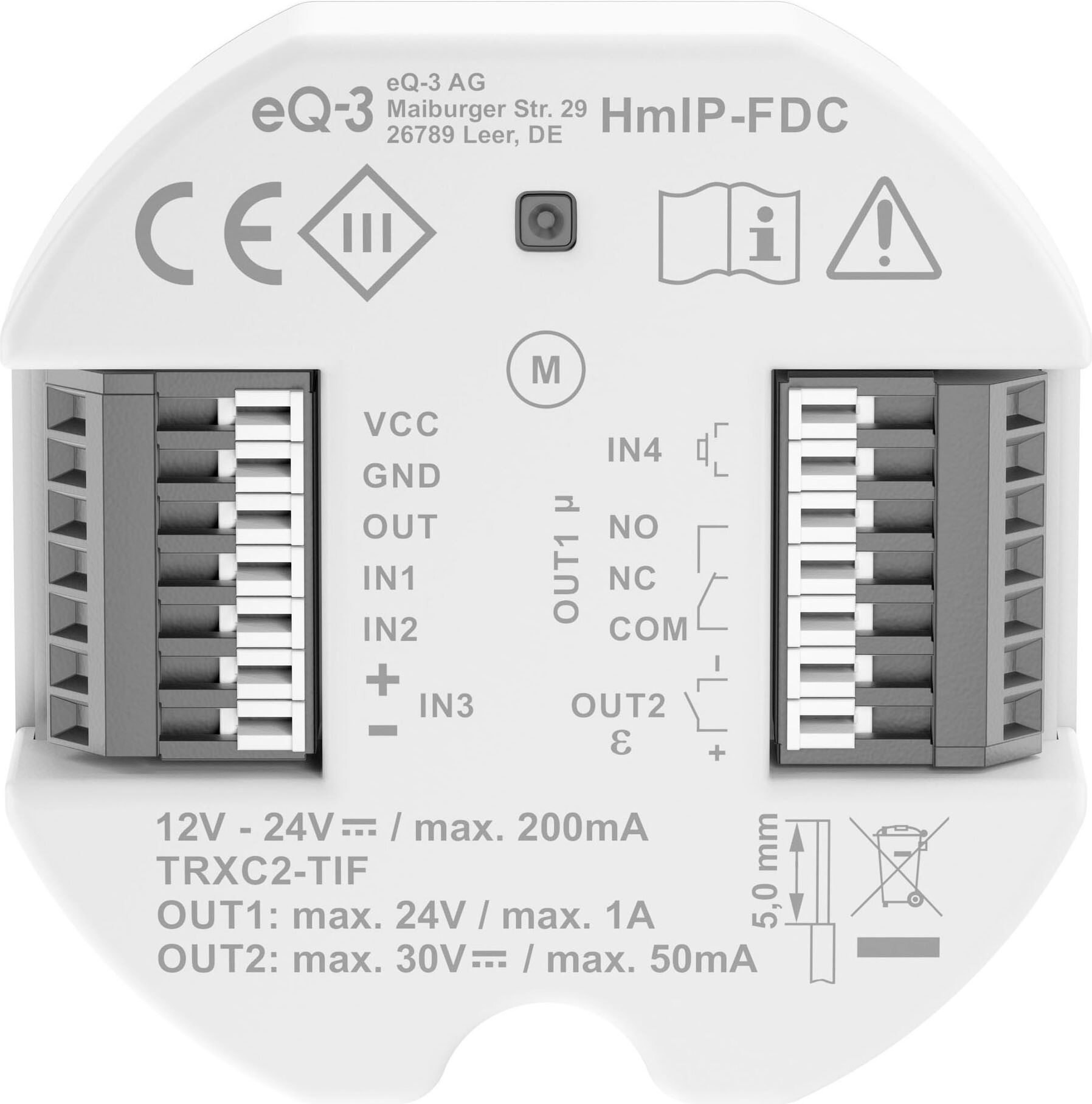 HOMEMATIC IP Smart-Home-Zubehör "Universal Türöffner Controller", weiß, B:9,5cm H:3,9cm T:12,4cm, Smart-Home-Stationen, Smart-Home-Zubehör