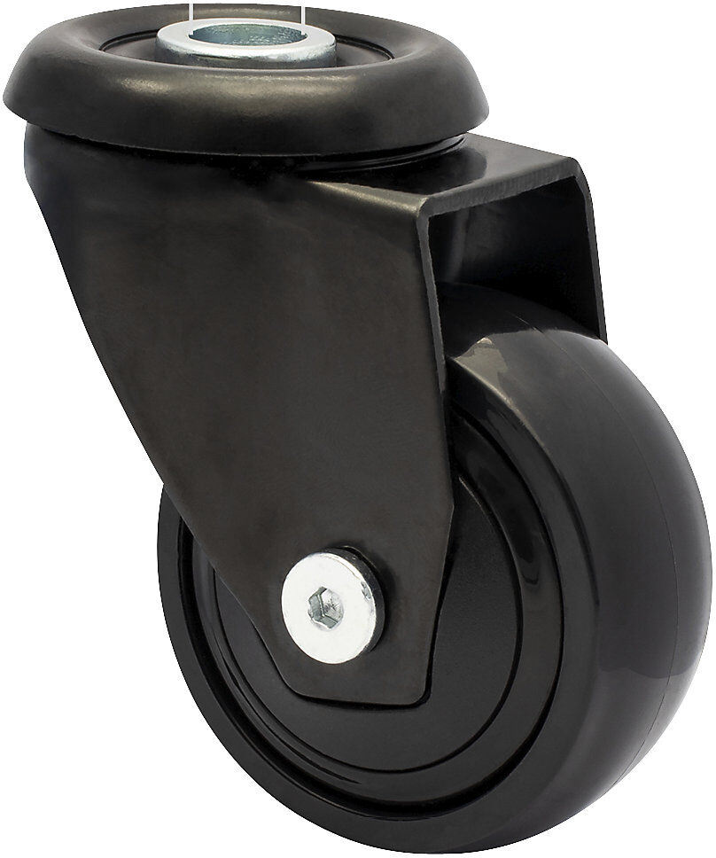 Möbel-Lenkrolle 3C-Serie mit Rückenloch, Radbreite 20 mm, VE 4 Stk, Ø 50 mm, TPR Wagner