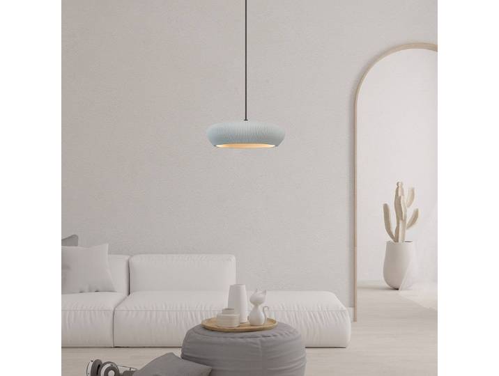 Zambelis Hängelampe 2592, dimmbar, alu / grau / zink, für Wohn- / Esszimmer, Gips / Ton, Pendelleuchte