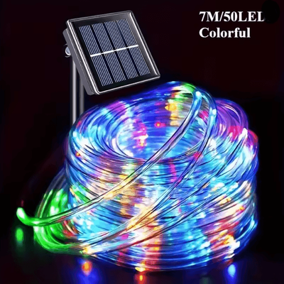 Inspire Essentials SolarGlow Outdoor Tube String Lights f