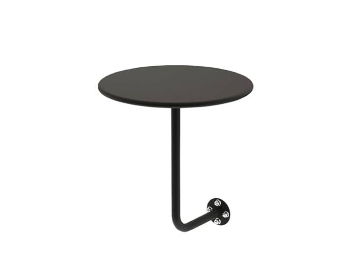 ZHANGJF An der Wand montierter runder Bartisch, platzsparender Beistelltisch aus Metall. Leichtes, Robustes Metall, pflegeleicht, moderner Stil(Black)