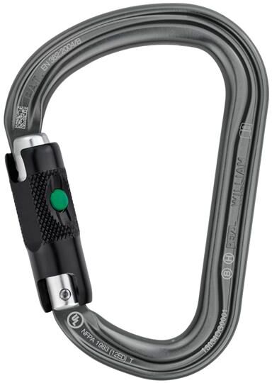 Petzl Carabiner William Ball-Lock, Grey
