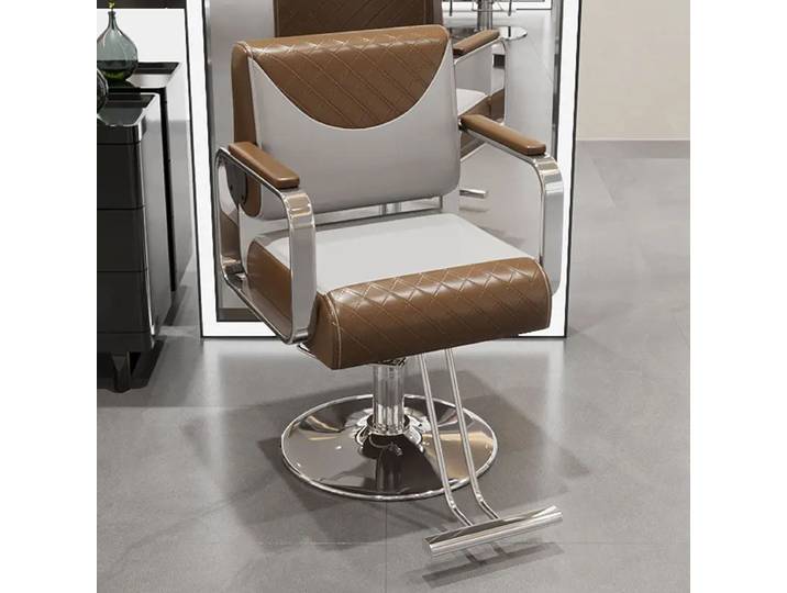 Chaise de barbier de luxe, chaise de salon professionnelle minimaliste, design confortable, mobilier de salon moderne, Friseurstuhl