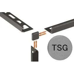 Schlüter Systems JOLLY-TSG Außenecke 90° Aluminium TSG - strukturbeschichtet grau Höhe: 12,5 mm