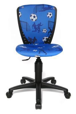 Topstar Kinderdrehstuhl S´cool 3 Fußball, ohne Armlehnen, Muldensitz, blau/schwarz