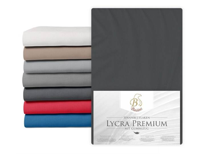 Premium Boxspring Bettlaken Lycra - 200x200 - Anthrazit - Luxusbetten24