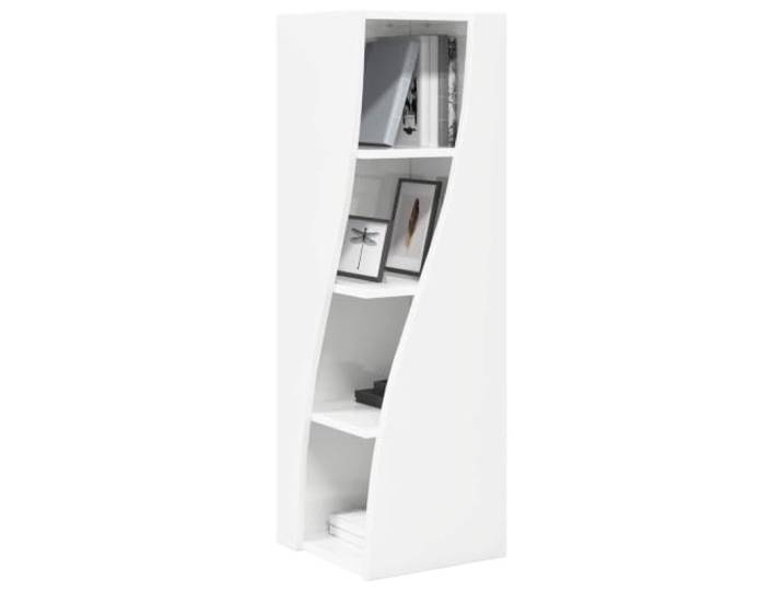 KTHLBRH Eckschrank 32 x 32 x 102 cm aus mehrschichtigem Holz 4 Einlegeböden, platzsparend, matt, einfache Montage, für Wohnzimmer