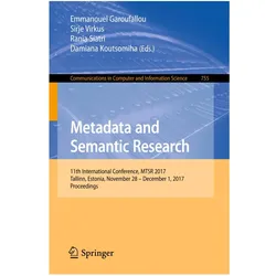 Metadata and Semantic Research, Fachbücher