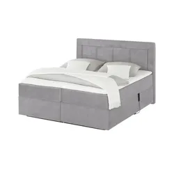 Jette Home Motor-Boxspringbett  Jette Patch ¦ grau ¦ Maße (cm): B: 162 H: 127
