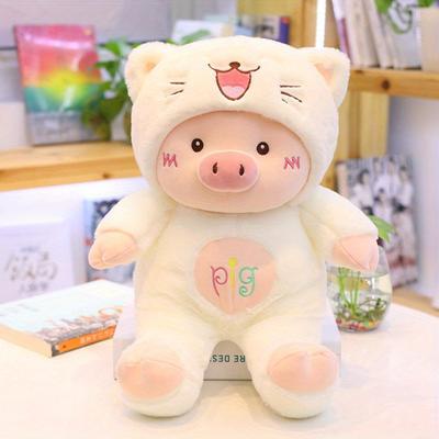 DynamicDeals Kawaii Pig Plush Toy Soft Stuffed Animal Pillow For Kids & Adults white