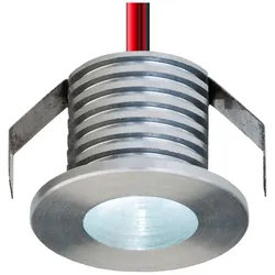 EVN Sparsamer LED Decken-Einbaustrahler mit kaltweißem Lichtrund Alu IP20 1W 6000K EinbauØ20