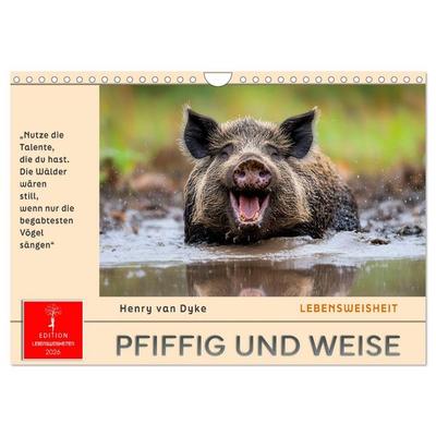 Pfiffig und weise (Wandkalender 2026 DIN A4 quer), CALVENDO Monatskalender