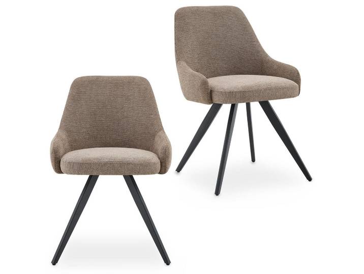 Idimex Esszimmerstühle Vigo 2er-Set greige, Greige, Mode, 54x81x61 cm, Esszimmer, Stühle
