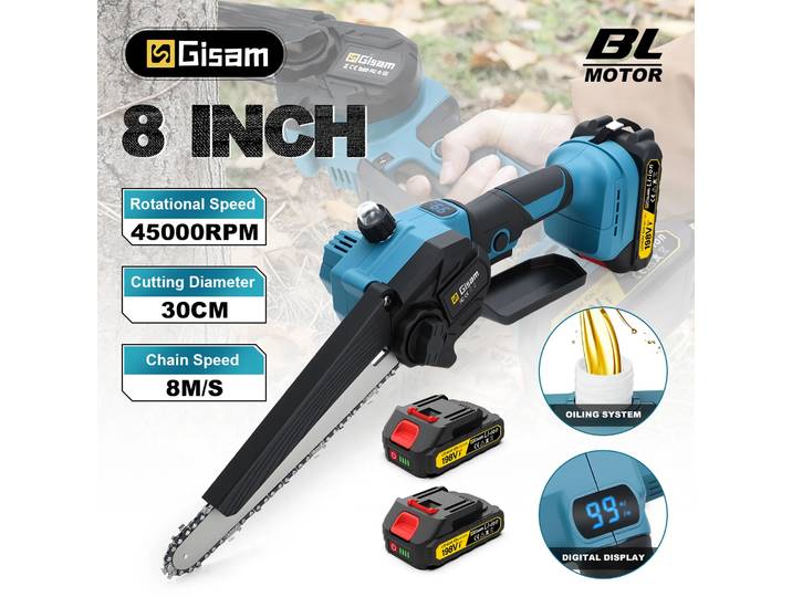 Gami – scie électrique sans balais de 8 pouces, tronçonneuse Rechargeable pour le travail du bois, outil de scie électrique pour makita, broches de batterie 18v