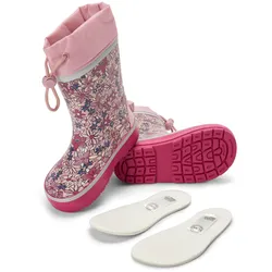Tchibo - Kinder-Gummistiefel - Gr. 26-27 - mehrfarbig/geblümt