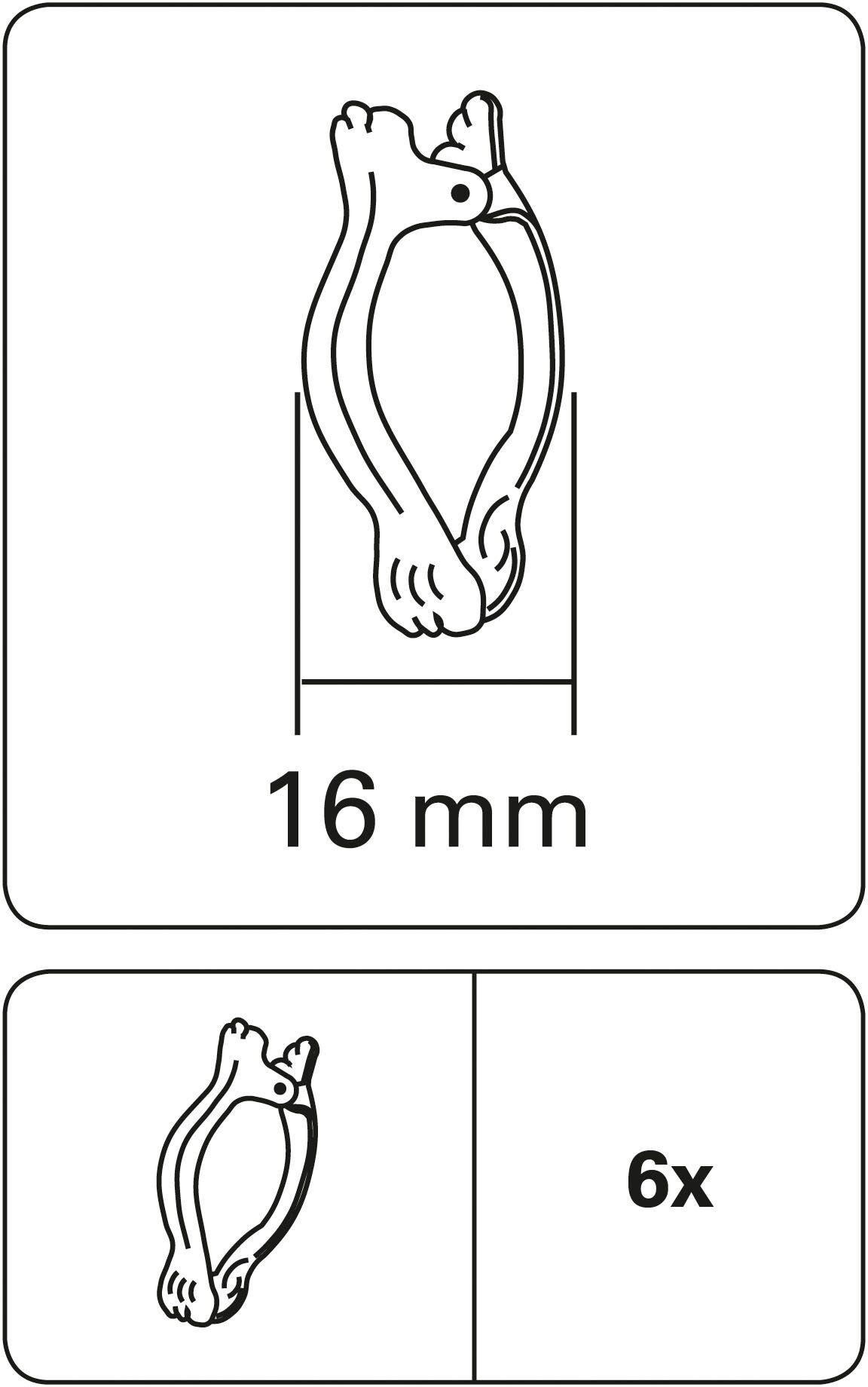 Dekoklammer für Raffhalter GARDINIA "Donauklammer" Gr. 1, weiß, L:15cm, Raffhalter, Dekoklammer für Raffhalter, für Dekorationen von Stoffe
