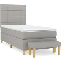 vidaXL, Boxspringbett, Inlunville (Block mit Quadraten) (80 x 200 cm)
