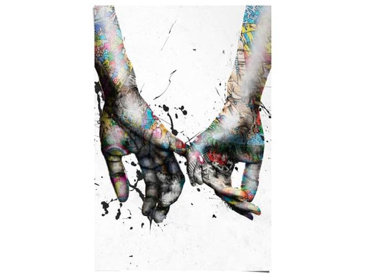 REINDERS Poster, Liebe, Schlafzimmer, Poster, Wanddeko, Room Decor, Bilderdruckpapier, Mehrfarbig, 91,5 x 61