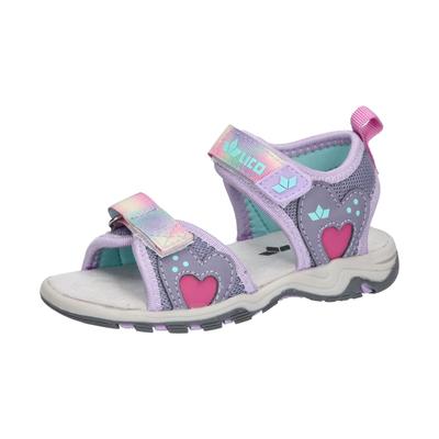 Sandale LICO "Sandale Blacky V", Mädchen, Gr. 35, lila, Synthetik, Schuhe Sandale