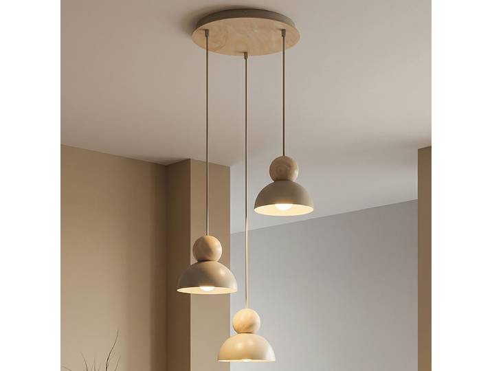 Suspension Kaki Type D 41 x 140 x 41cm Beige/Beige Matériau : Métal, Bois massif Surface en bois : Enduit Surface en métal : Enduit par