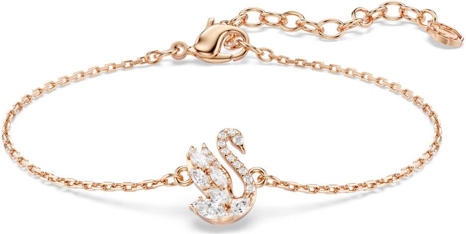 Swarovski Swan rannekoru, rosekullattu ja kirkkaat zirkonit, 5738202