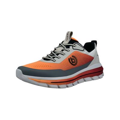 Sneaker BUGATTI "bugatti Sneaker Textil", Herren, Gr. 40, orange (weiß, orange), Textil, Schuhe Sneaker
