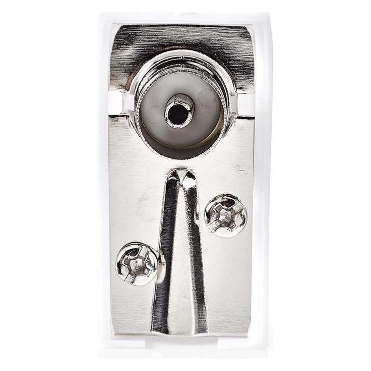 Nedis IEC (Koax)-Stecker, angewinkelt | Buchse - quadratisches Design - 2 Stück | WeiÃ (Antennenkabel) (CSGP40920WT)