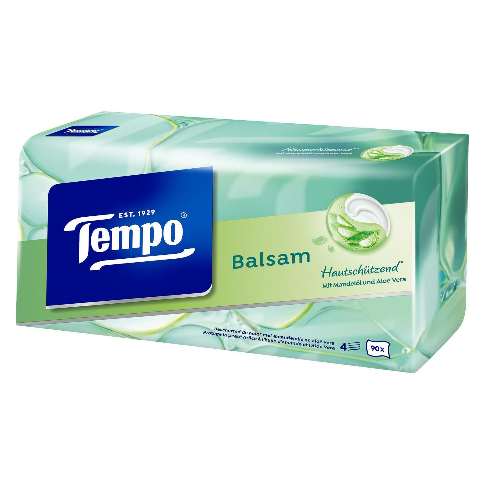 Tempo Taschentücherbox Balsam 4-lagig weiss, 90 Tücher (830583)