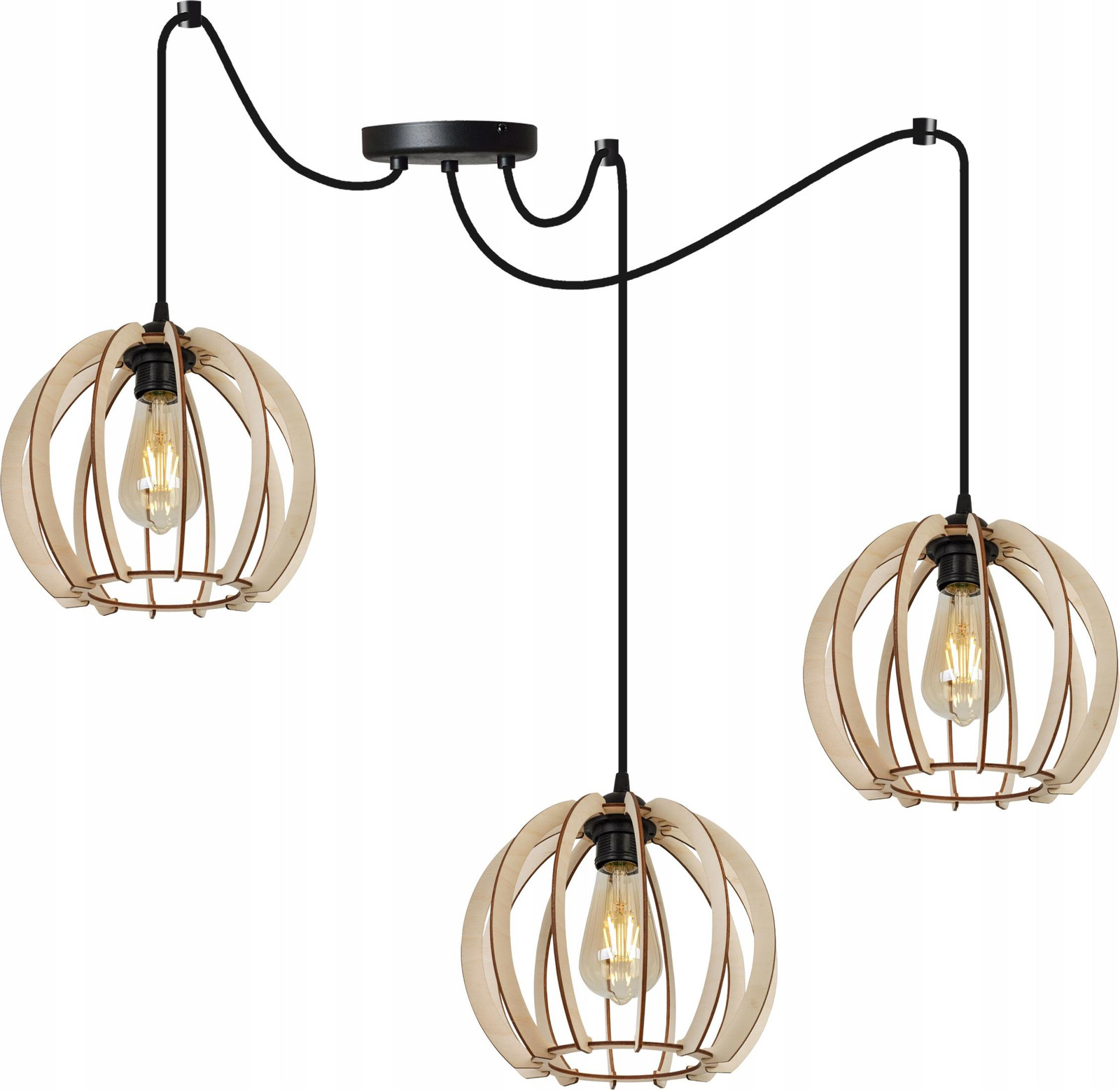 LIGHT HOME LH Moderne LED-plafondlamp van hout