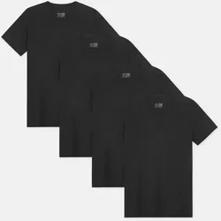 EASE T-SHIRT - 4-Pack - Schwarz - M