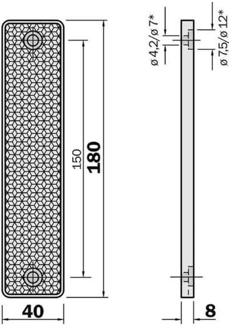 Sick Réflecteur 40x180mm PL180E01 (1013289)