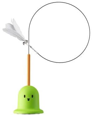 Uplift Treasures Interactive Suction Cup Cat Teaser Wand light Green