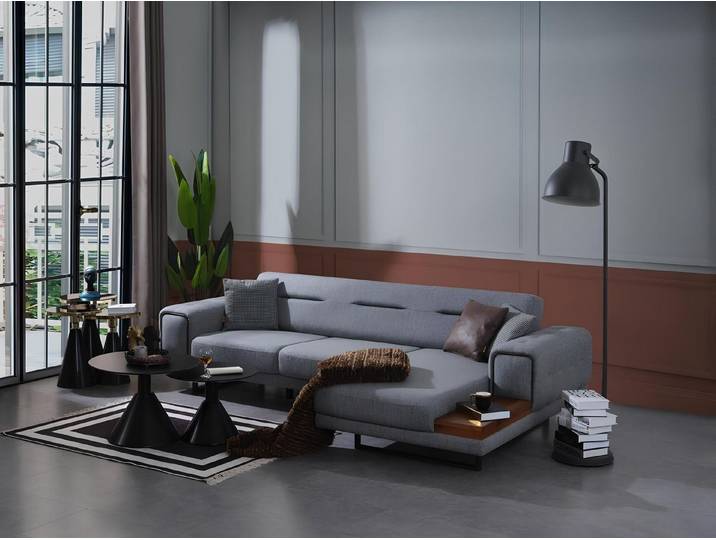 Xlmoebel Ecksofa Graues L-Form Sofa mit luxuriösem Design für elegantes Wohnen, Ecksofa, Hergestellt in Europa