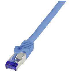 LogiLink C6A036S RJ45 USB-Kabel CAT 6a S/FTP 1.00 m Blau 1 St.