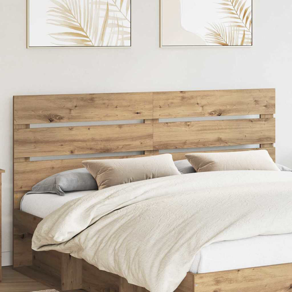 17 Stories Slat Headboard Artisan Oak Queen