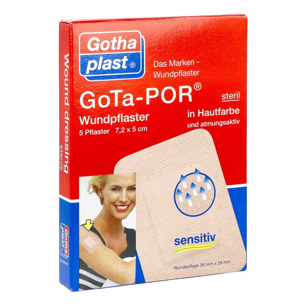 Gothaplast GmbH Gota-por Wundpflaster 5x7,2 cm steril hautfarben 11240339