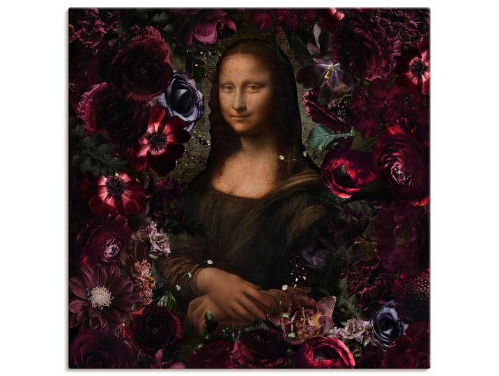 Wandbild ARTLAND Mona Lisa - Da Vinci Adaption , bunt (farbe bild(er): schwarz), B:30cm H:30cm, Bilder, Wandbild, als Alubild, Leinwandbild, Poster, Wandaufkleber in verschied. Grössen