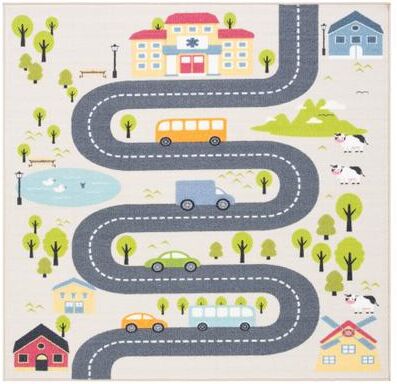 SAFAVIEH Kids Playhouse Machine Washable Slip Resistant Arendine Hopscotch Area Rug