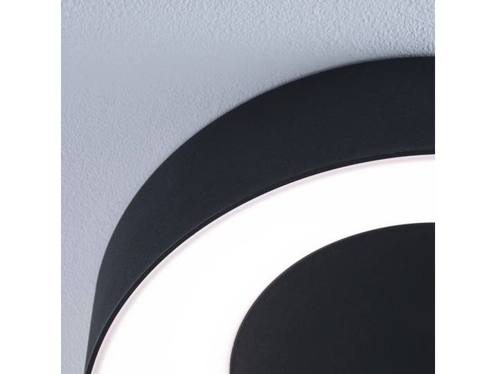 Paulmann Deckenleuchte Casca, dimmbar, schwarz, für Badezimmer, Metall, Modern