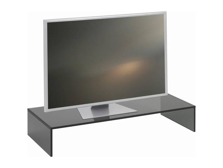 Xora Tv-Aufsatz, Grau, Glas, 80x14x35 cm, Wohnzimmer, TV Möbel, TV-Zubehör