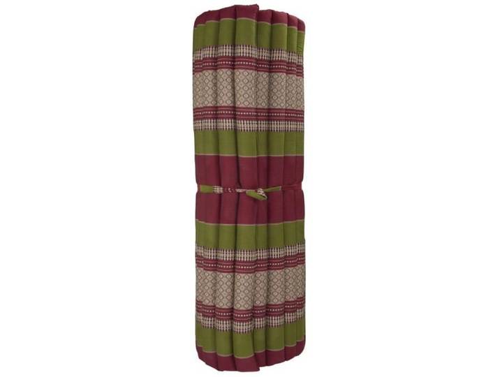 Fine Asianliving Matelas Thaï Enroulable en Coton et Kapok 100x200 cm Rouge Vert