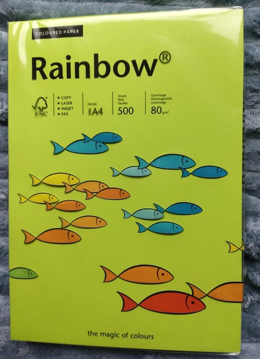 Rainbow Kopierpapier COLOURED PAPER leuchtend grün DIN A4 80 g/qm 500 Blatt