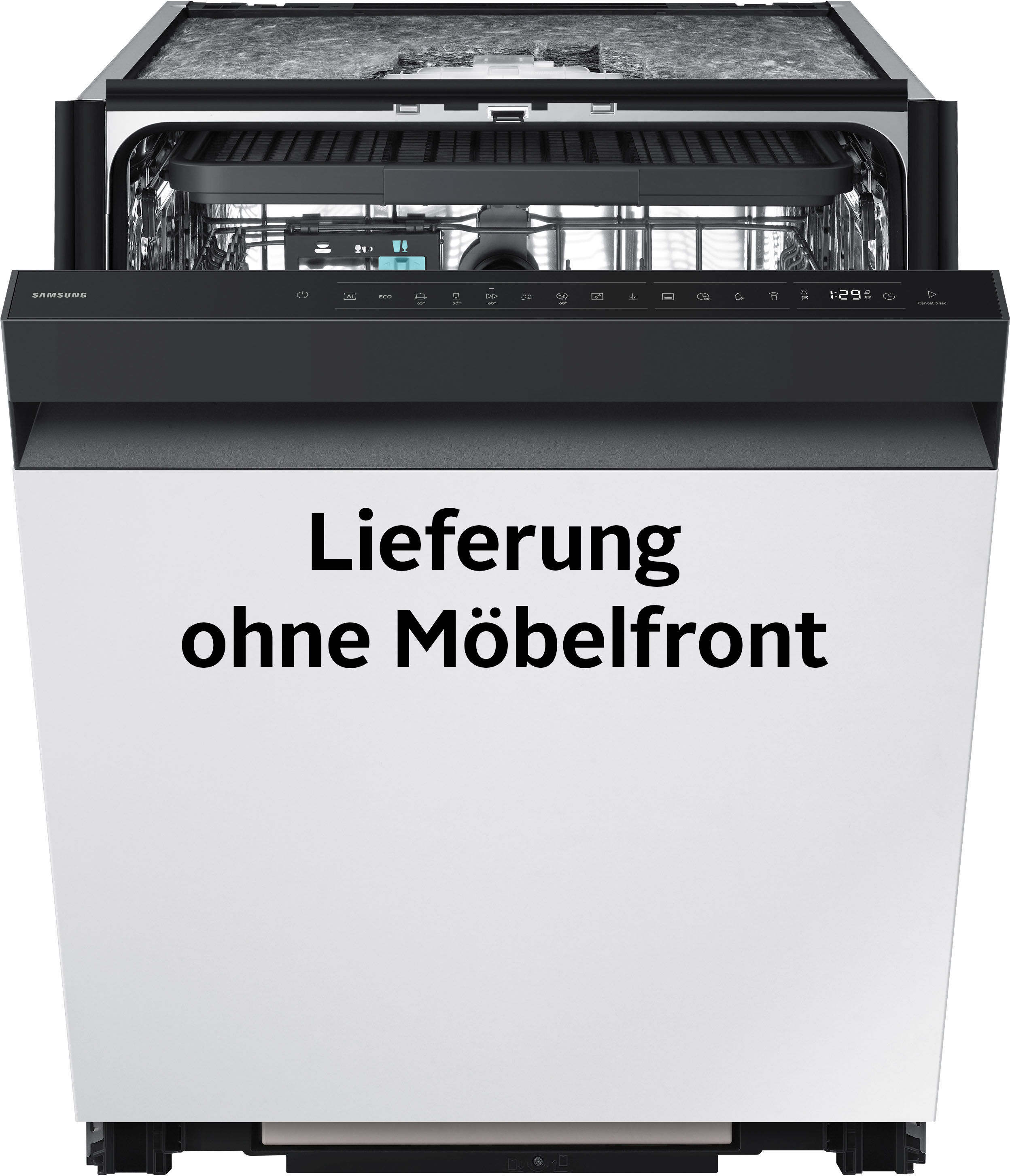 SAMSUNG teilintegrierbarer Geschirrspüler "DW80H73WASFU1", Energieeffizienz: A (A-G), weiß (schwarz), Geschirrspüler