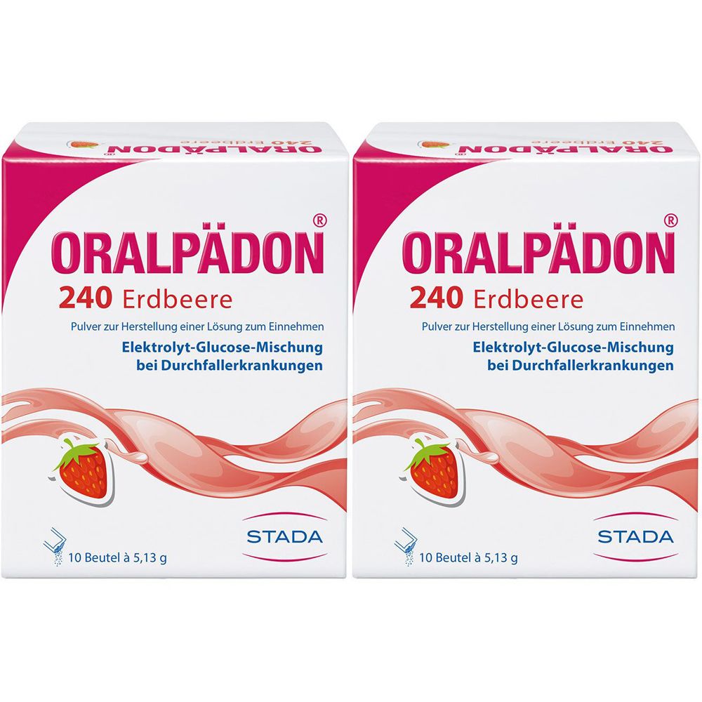 2x Oralpädon 240 Erdbeere Btl. Pulver 2x10 St